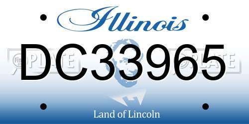 DC33965 Illinois License Plate