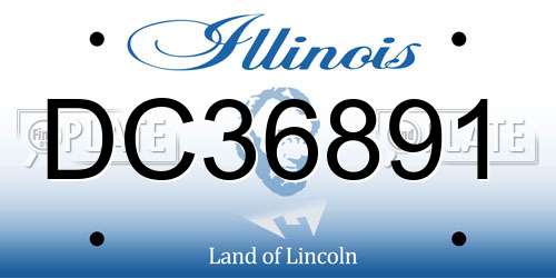 DC36891 Illinois License Plate