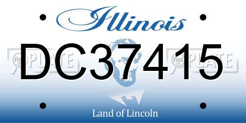 DC37415 Illinois License Plate