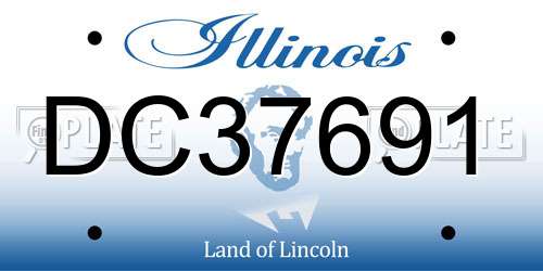 DC37691 Illinois License Plate