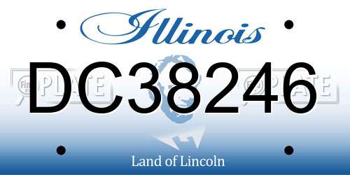 DC38246 Illinois License Plate