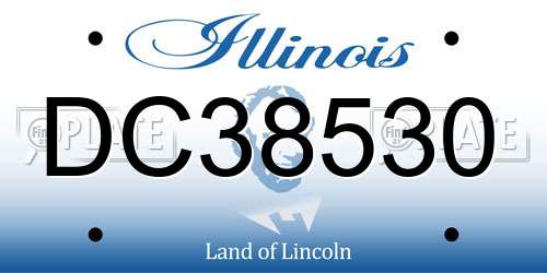 DC38530 Illinois License Plate