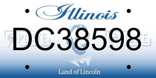 DC38598 Illinois License Plate