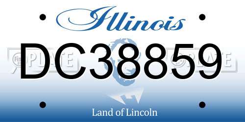 DC38859 Illinois License Plate