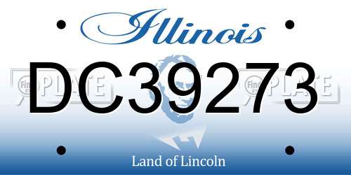 DC39273 Illinois License Plate