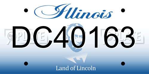 DC40163 Illinois License Plate