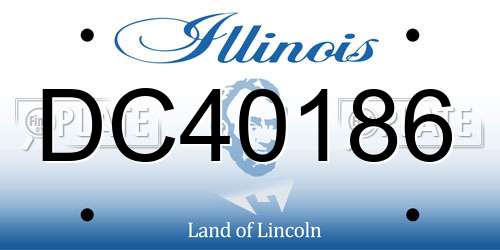 DC40186 Illinois License Plate