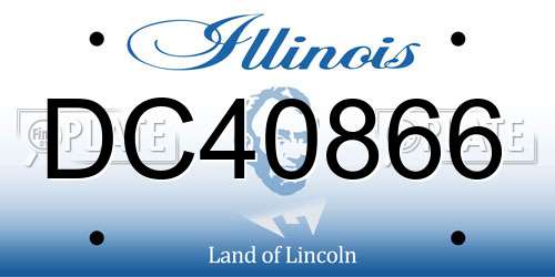 DC40866 Illinois License Plate