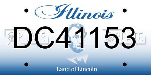DC41153 Illinois License Plate
