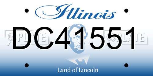 DC41551 Illinois License Plate