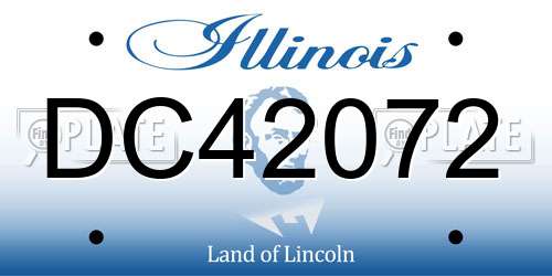 DC42072 Illinois License Plate