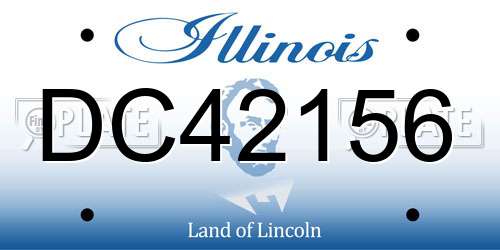 DC42156 Illinois License Plate