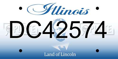 DC42574 Illinois License Plate