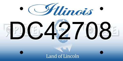 DC42708 Illinois License Plate