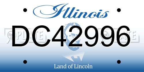DC42996 Illinois License Plate