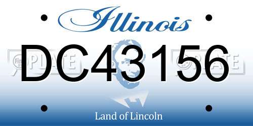 DC43156 Illinois License Plate