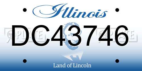 DC43746 Illinois License Plate