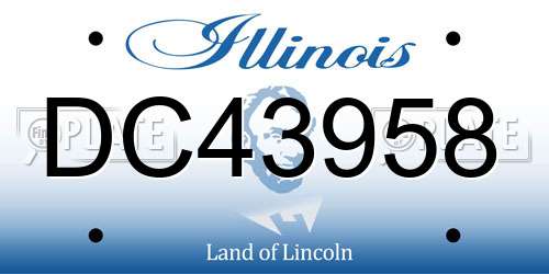 DC43958 Illinois License Plate