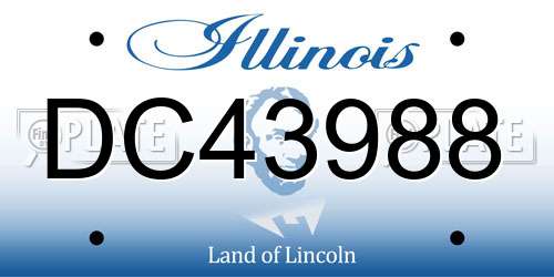 DC43988 Illinois License Plate