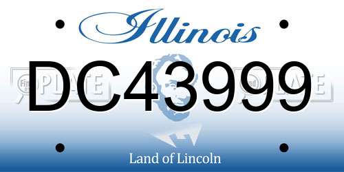 DC43999 Illinois License Plate