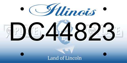DC44823 Illinois License Plate