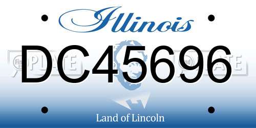 DC45696 Illinois License Plate