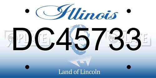 DC45733 Illinois License Plate