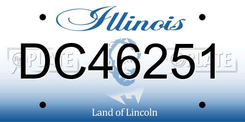DC46251 Illinois License Plate