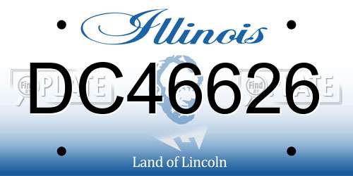 DC46626 Illinois License Plate