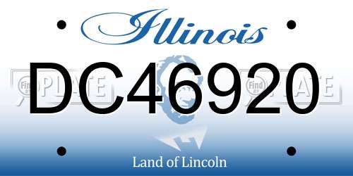 DC46920 Illinois License Plate