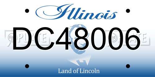 DC48006 Illinois License Plate