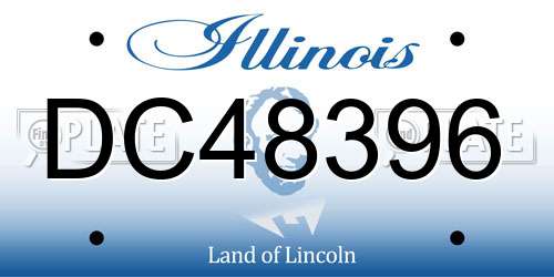 DC48396 Illinois License Plate