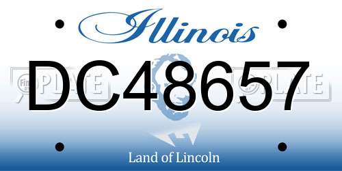 DC48657 Illinois License Plate