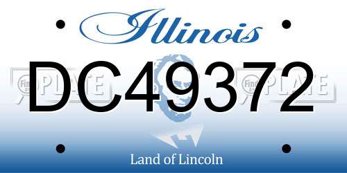 DC49372 Illinois License Plate