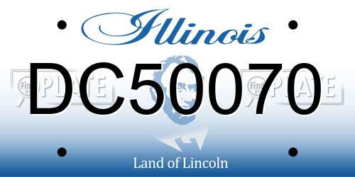 DC50070 Illinois License Plate