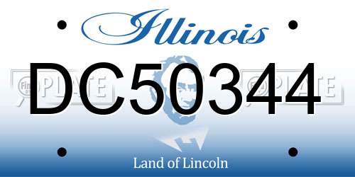 DC50344 Illinois License Plate