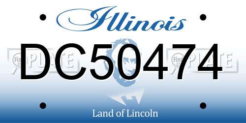 DC50474 Illinois License Plate