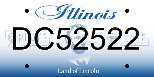 DC52522 Illinois License Plate