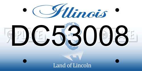 DC53008 Illinois License Plate