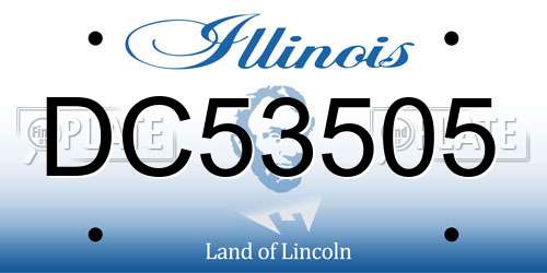 DC53505 Illinois License Plate