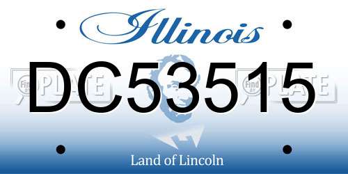 DC53515 Illinois License Plate