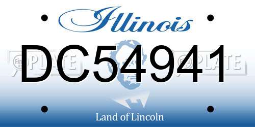 DC54941 Illinois License Plate