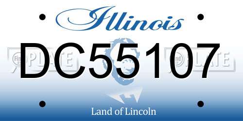 DC55107 Illinois License Plate