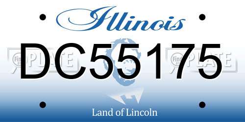 DC55175 Illinois License Plate