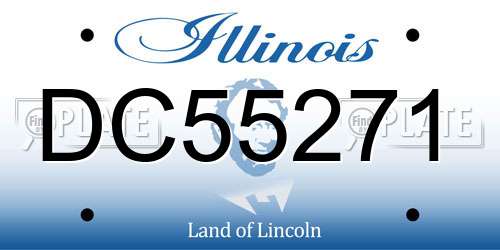 DC55271 Illinois License Plate