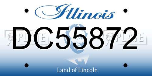 DC55872 Illinois License Plate