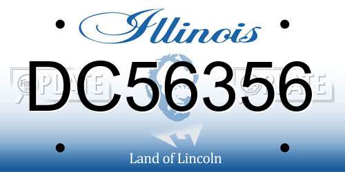 DC56356 Illinois License Plate