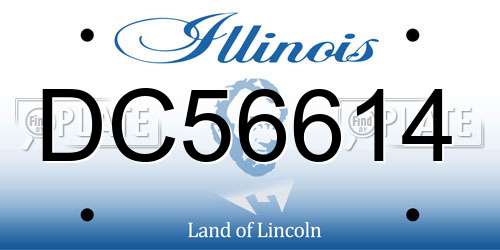 DC56614 Illinois License Plate