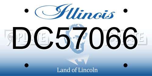 DC57066 Illinois License Plate