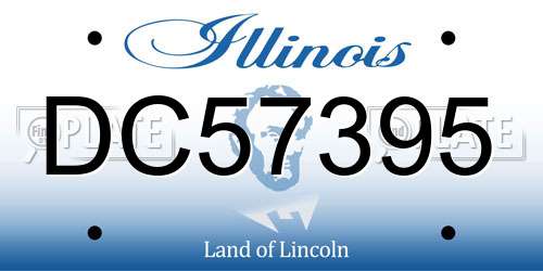 DC57395 Illinois License Plate